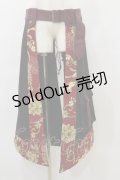 Qutie Frash / ベルトオーバースカート  黒×赤 H-25-09-23-063-QU-SK-KB-ZH