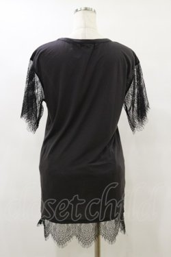 画像2: HELL CAT PUNKS / レース切り替えTシャツワンピ F 黒 H-25-09-23-068-PU-OP-KB-ZH
