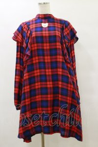 Candy Stripper / GLUMLY BEAR CHECK ONE-PIECE 2(M) RED H-25-09-23-071-PU-OP-KB-ZH