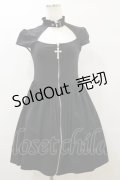 KILL STAR / クロスチャームフロントZIPワンピース XS 黒 H-25-09-23-075-SL-OP-KB-ZH
