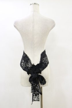 画像2: MARBLE / コルセット型フェミニンレースベルト  黒 H-25-09-23-007-GO-ZA-KB-ZH