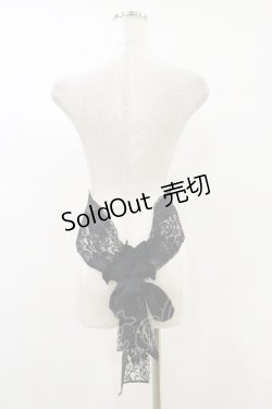 画像2: MARBLE / コルセット型フェミニンレースベルト  黒 H-25-09-23-007-GO-ZA-KB-ZH