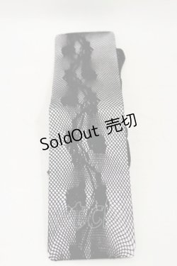 画像1: MARBLE / レースタイツ  黒 H-25-09-23-011-GO-ZA-KB-ZH