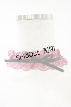 画像1: MARBLE / レースリボンチョーカー  黒×赤 H-25-09-23-014-GO-AC-KB-ZH