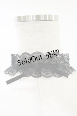 画像1: MARBLE / レースリボンチョーカー  黒×黒 H-25-09-23-015-GO-AC-KB-ZH