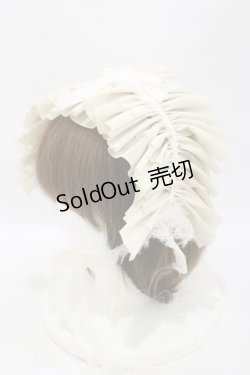 画像1: MARBLE / フリンジリボンフリルヘッドドレス  アイボリー H-25-09-23-020-GO-AC-KB-ZH