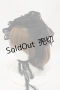 MARBLE / フリンジリボンレースヘッドドレス  黒×黒 H-25-09-23-021-GO-AC-KB-ZH