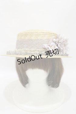 画像1: 【SALE】corgi-corgi / コサージュストローハット   H-25-09-23-024-GO-AC-KB-ZT-K-025