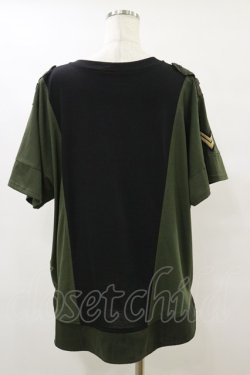画像2: Qutie Frash / ミリタリーワッペンTシャツ  カーキ H-25-09-23-033-QU-TO-KB-ZH