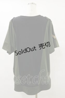 画像2: Qutie Frash / ミリタリーワッペンTシャツ  カーキ H-25-09-23-033-QU-TO-KB-ZH