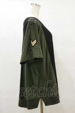 画像3: Qutie Frash / ミリタリーワッペンTシャツ  カーキ H-25-09-23-033-QU-TO-KB-ZH
