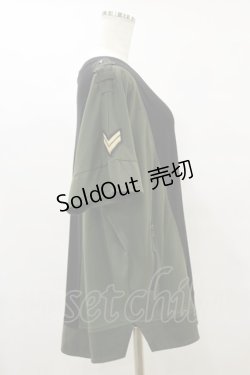 画像3: Qutie Frash / ミリタリーワッペンTシャツ  カーキ H-25-09-23-033-QU-TO-KB-ZH