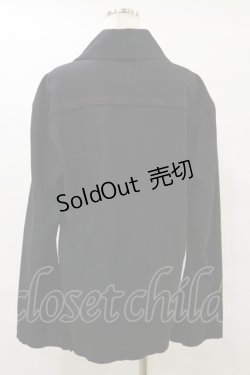 画像2: h.ANARCHY / カラーステッチウールジャケット  黒×赤 H-25-09-23-035-HN-JA-KB-ZH