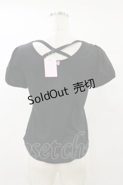 画像2: Shirley Temple / ストロベリーパフカットソー Ladies ブラック H-25-09-23-036-ET-TO-KB-ZH