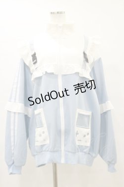 画像1: ACDC RAG / GAME OVERフリルジャケット  パステルブルー H-25-09-23-037-PU-JA-KB-ZH