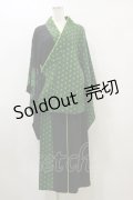 Qutie Frash / 2024 浴衣3点セット  黒×ネオングリーン H-25-09-23-045-QU-OP-KB-ZH