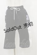 NieR CLOTHING / 切替ハーフパンツ  黒×白 H-25-09-23-047-PU-PA-KB-ZH