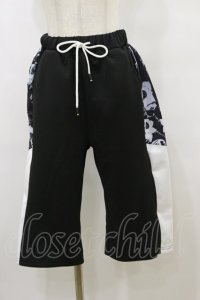 NieR Clothing / 切替ハーフパンツ  黒×白 H-25-09-23-047-PU-PA-KB-ZH