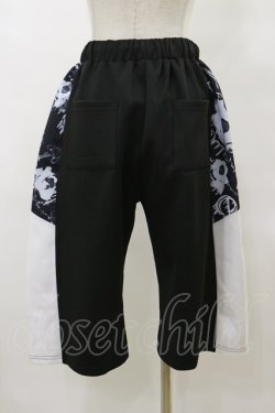 画像2: NieR Clothing / 切替ハーフパンツ  黒×白 H-25-09-23-047-PU-PA-KB-ZH