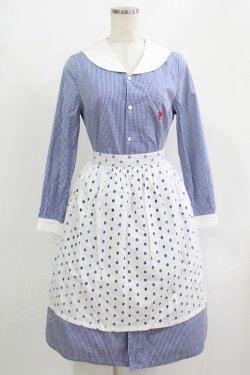 画像1: ネバアランド / 仔羊エプロンワンピース  青 H-25-09-24-001-LO-OP-KB-ZH