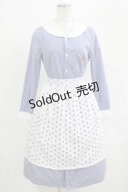 画像1: ネバアランド / 仔羊エプロンワンピース  青 H-25-09-24-001-LO-OP-KB-ZH