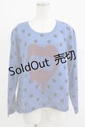 Candy Stripper / CANDY HEART DOT KNIT  ブルー H-25-09-24-026-PU-TO-KB-ZH