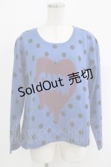 Candy Stripper / CANDY HEART DOT KNIT  ブルー H-25-09-24-026-PU-TO-KB-ZH