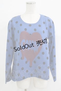 画像1: Candy Stripper / CANDY HEART DOT KNIT  ブルー H-25-09-24-026-PU-TO-KB-ZH