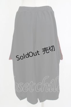 画像3: Qutie Frash / ジャガード切替袴パンツ  黒×赤 H-25-09-24-028-QU-PA-KB-ZH