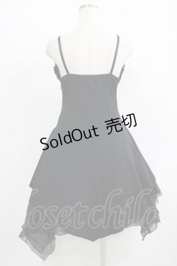 画像3: Qutie Frash / プリントキャミワンピース  黒×赤 H-25-09-24-003-QU-OP-KB-ZH