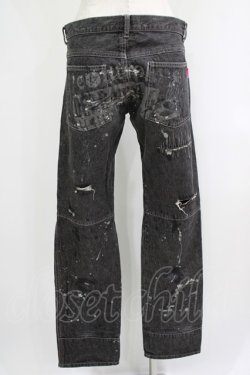 画像3: ALGONQUINS / ダメージペイントデニムパンツ  グレー H-25-09-24-030-AL-PA-KB-ZH