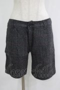 PEACE NOW / ウールチェックハーフパンツ  グレー H-25-09-24-033-PU-PA-KB-ZH