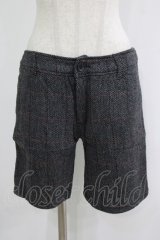 PEACE NOW / ウールチェックハーフパンツ  グレー H-25-09-24-033-PU-PA-KB-ZH