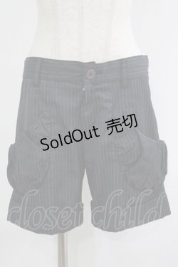 画像1: WORLD WIDE LOVE！(Rydia) / ストライプショートパンツ  グレー H-25-09-24-034-PU-PA-KB-ZH