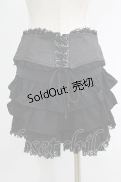 画像3: Qutie Frash / カマーベルト付フリルパンツ  黒 H-25-09-24-035-QU-PA-KB-ZH