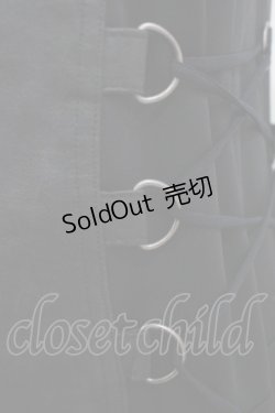 画像4: Qutie Frash / ベルトロングベスト  黒×黒 H-25-09-24-038-QU-TO-KB-ZH