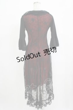 画像3: Qutie Frash / コルセットレイヤード風ガウンカーデ  黒×赤 H-25-09-24-039-QU-TO-KB-ZH