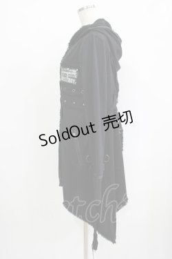 画像2: SEX POT ReVeNGe / レザーパイピングパーカー L 黒 H-25-09-24-040-SP-TO-KB-ZH