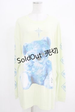 画像1: TRAVAS TOKYO / ロゴプリントクマロンT  ライトイエロー H-25-09-24-042-PU-TO-KB-ZH