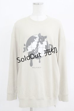 画像1: MILKBOY / WORLD GODスウェット  サンド H-25-09-24-043-MB-TO-KB-ZH