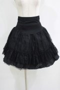 Qutie Frash / 蜘蛛の巣レースティアードスカート  黒 H-25-09-24-005-QU-SK-KB-ZH