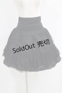 Qutie Frash / 蜘蛛の巣レースティアードスカート  黒 H-25-09-24-005-QU-SK-KB-ZH