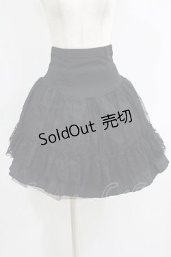 画像1: Qutie Frash / 蜘蛛の巣レースティアードスカート  黒 H-25-09-24-005-QU-SK-KB-ZH