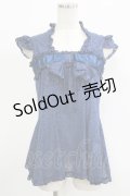 MARBLE / アーム付シアートップス  青 H-25-09-24-046-GO-TO-KB-ZH