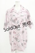 【SALE】SEX POT ReVeNGe / Skull Pomegranate Full Summer Big Shirt  ピンク H-25-09-24-048-SP-BL-KB-ZT493