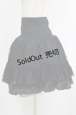 画像2: Qutie Frash / 蜘蛛の巣レースティアードスカート  黒 H-25-09-24-005-QU-SK-KB-ZH