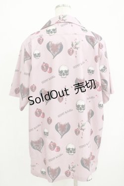 画像4: 【SALE】SEX POT ReVeNGe / Skull Pomegranate Full Summer Big Shirt  ピンク H-25-09-24-048-SP-BL-KB-ZT493