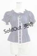 Jane Marple / ドットシャーリングブラウス  ネイビー H-25-09-24-049-JM-BL-KB-ZH