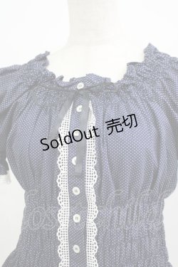 画像4: Jane Marple / ドットシャーリングブラウス  ネイビー H-25-09-24-049-JM-BL-KB-ZH