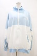 ACDC RAG / ドットネコジャージジャケット  ホワイト×パステルブルー H-25-09-24-1045-PU-JA-KB-ZH